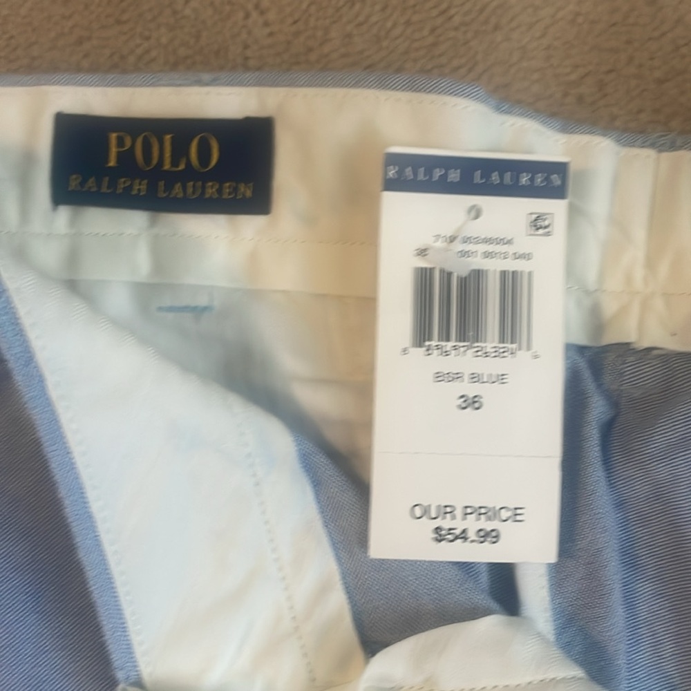NWT Men’s Polo chambray shorts - Picture 3 of 5
